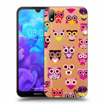 Picasee silikonový průhledný obal pro Huawei Y5 2019 - Owls