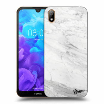 Picasee silikonový průhledný obal pro Huawei Y5 2019 - White marble