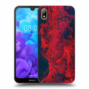 Picasee silikonový černý obal pro Huawei Y5 2019 - Organic red