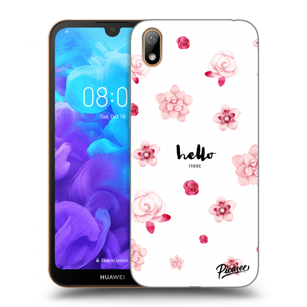 Picasee silikonový průhledný obal pro Huawei Y5 2019 - Hello there