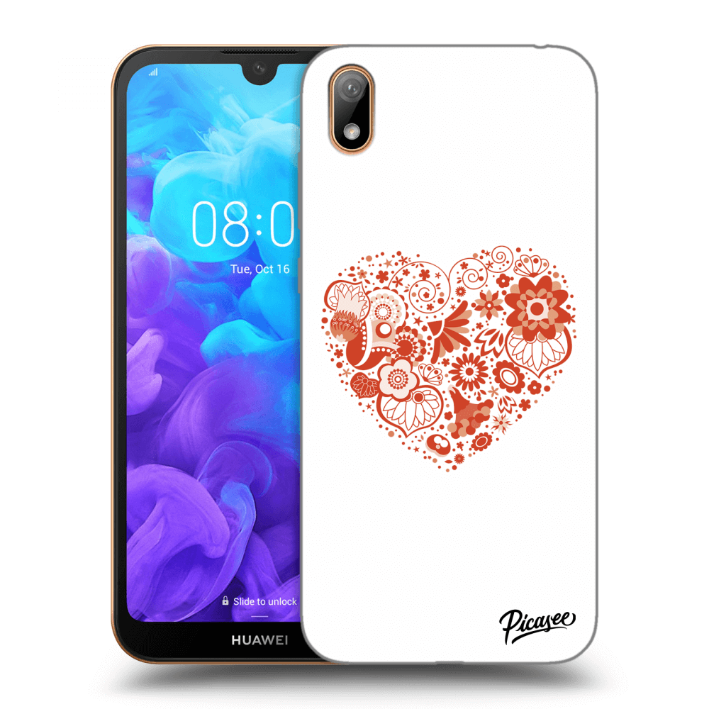 Picasee silikonový průhledný obal pro Huawei Y5 2019 - Big heart