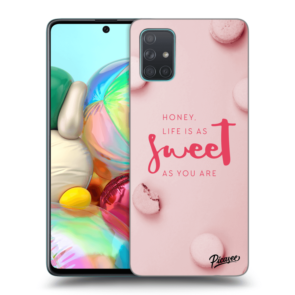 Picasee silikonový průhledný obal pro Samsung Galaxy A71 A715F - Life is as sweet as you are