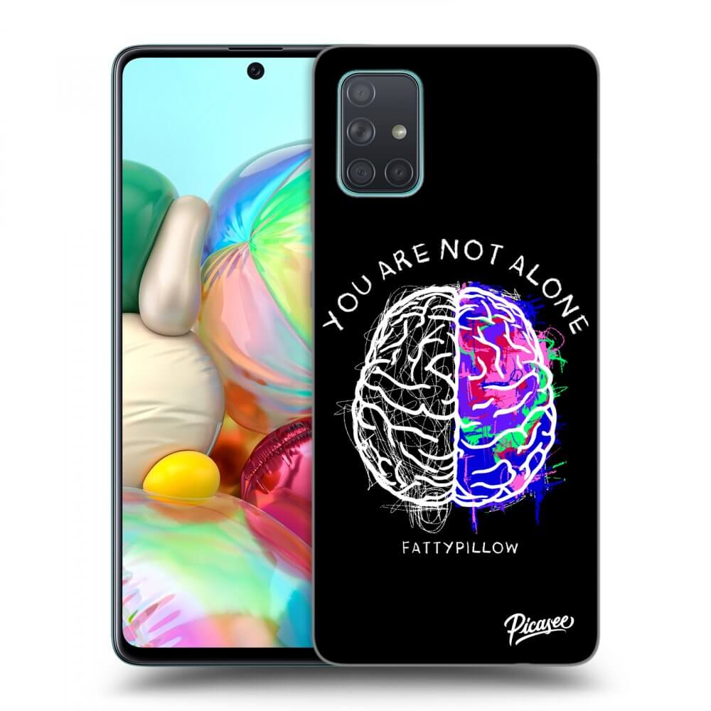 Picasee silikonový černý obal pro Samsung Galaxy A71 A715F - Brain - White