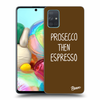 Picasee silikonový černý obal pro Samsung Galaxy A71 A715F - Prosecco then espresso