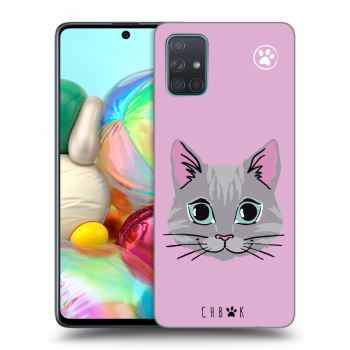 Picasee silikonový průhledný obal pro Samsung Galaxy A71 A715F - Chybí mi kočky - Růžová