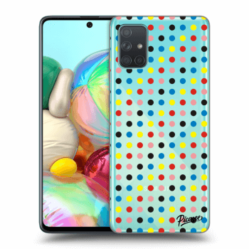 Picasee silikonový průhledný obal pro Samsung Galaxy A71 A715F - Colorful dots