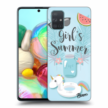 Picasee silikonový černý obal pro Samsung Galaxy A71 A715F - Girls Summer