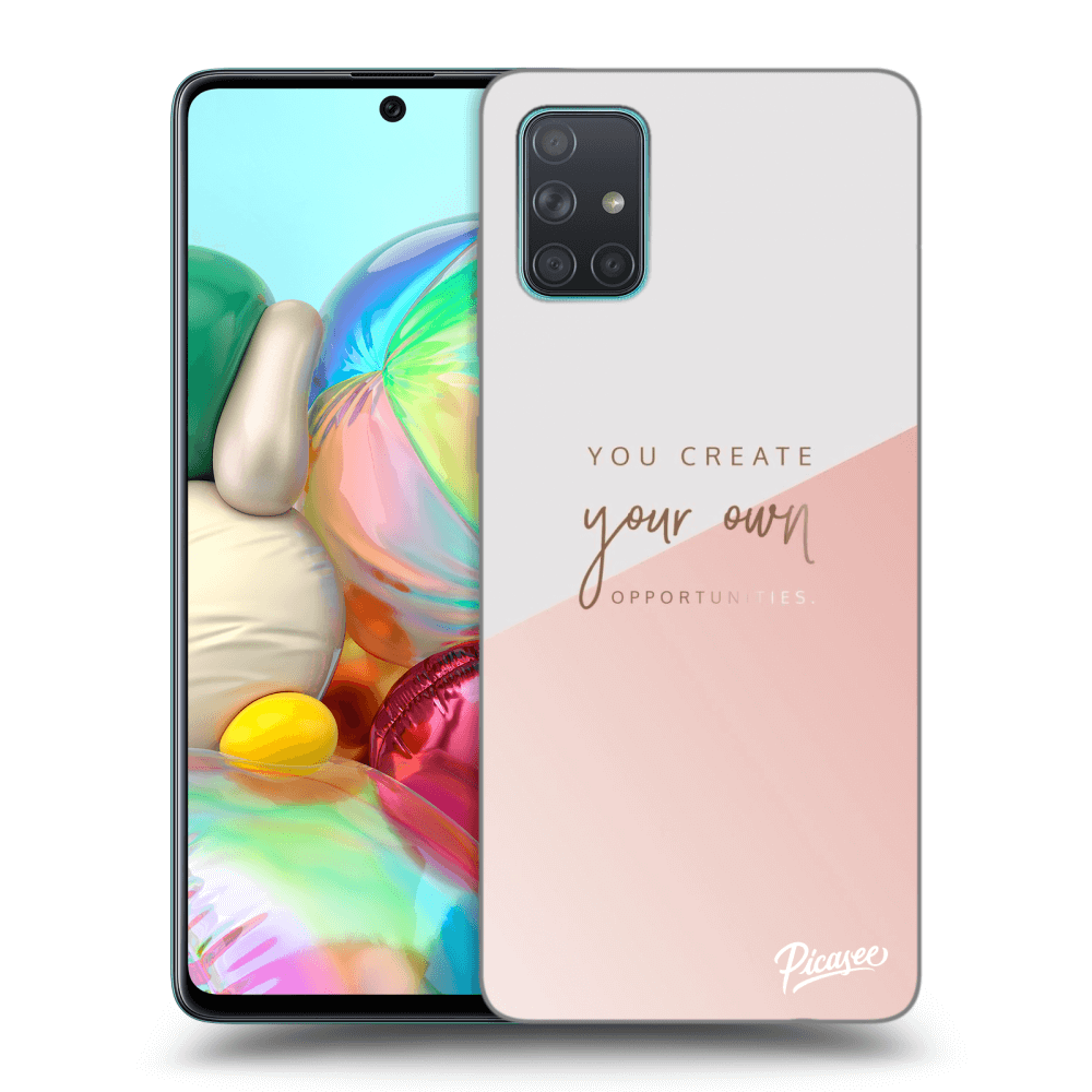 Picasee silikonový průhledný obal pro Samsung Galaxy A71 A715F - You create your own opportunities