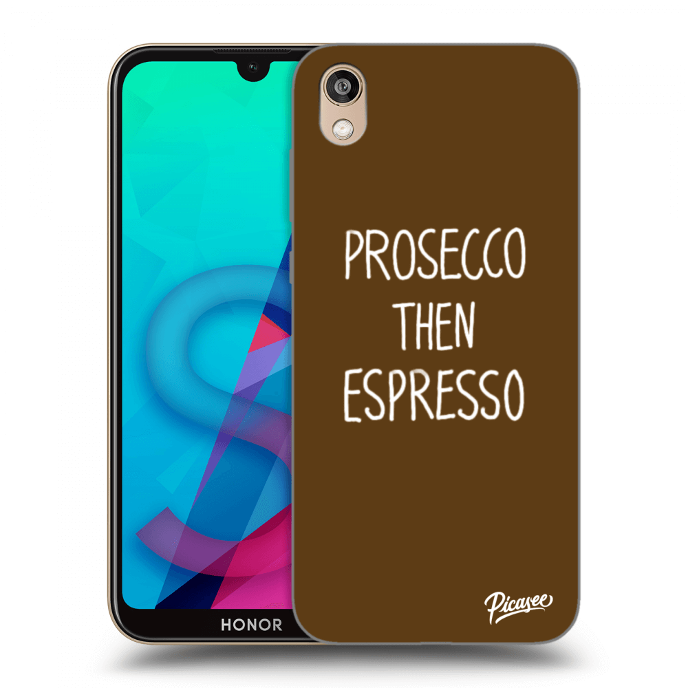 Picasee silikonový černý obal pro Honor 8S - Prosecco then espresso