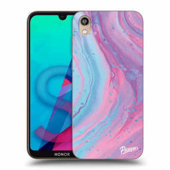 Picasee silikonový průhledný obal pro Honor 8S - Pink liquid