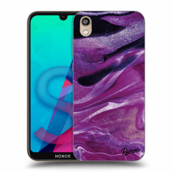Picasee silikonový průhledný obal pro Honor 8S - Purple glitter