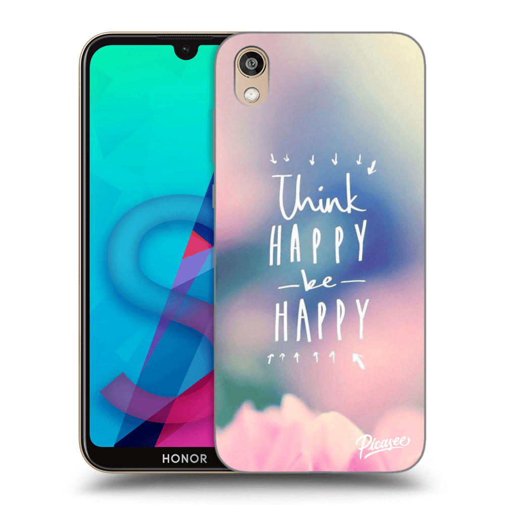Picasee silikonový černý obal pro Honor 8S - Think happy be happy