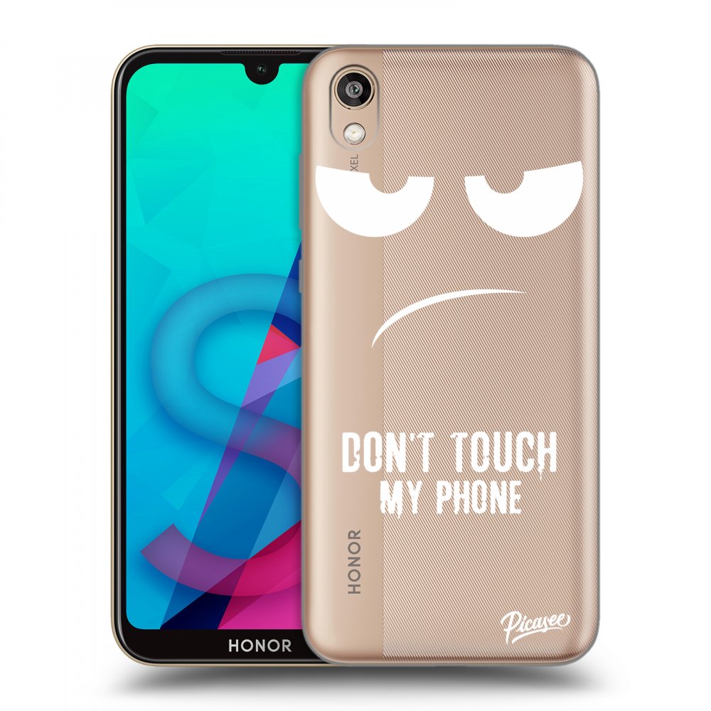 Picasee silikonový průhledný obal pro Honor 8S - Don't Touch My Phone