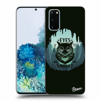 Picasee silikonový černý obal pro Samsung Galaxy S20 G980F - Forest owl