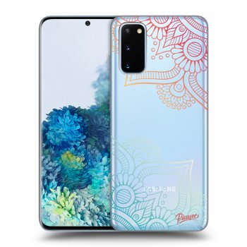 Picasee silikonový průhledný obal pro Samsung Galaxy S20 G980F - Flowers pattern