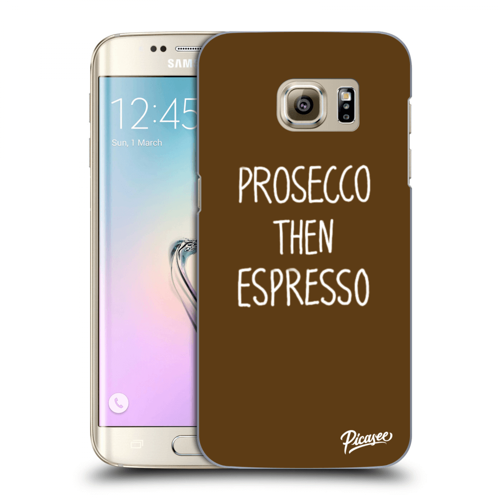 Picasee silikonový průhledný obal pro Samsung Galaxy S7 Edge G935F - Prosecco then espresso