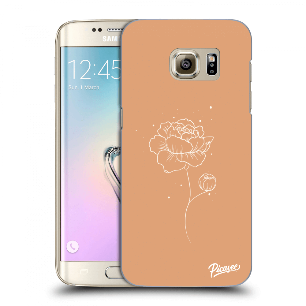 Picasee silikonový průhledný obal pro Samsung Galaxy S7 Edge G935F - Peonies