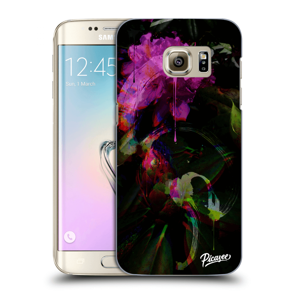 Picasee silikonový průhledný obal pro Samsung Galaxy S7 Edge G935F - Peony Color