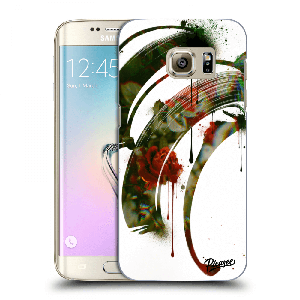 Picasee silikonový průhledný obal pro Samsung Galaxy S7 Edge G935F - Roses white