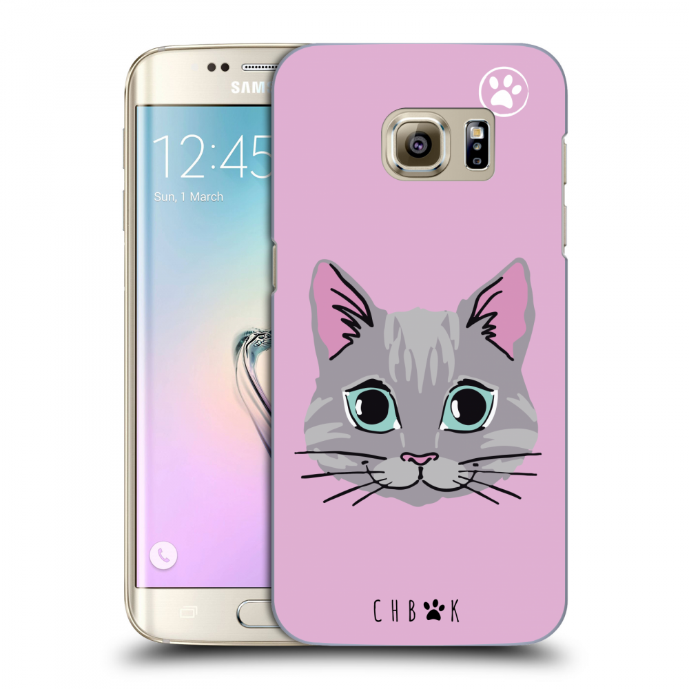 Picasee silikonový průhledný obal pro Samsung Galaxy S7 Edge G935F - Chybí mi kočky - Růžová