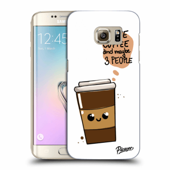 Picasee silikonový průhledný obal pro Samsung Galaxy S7 Edge G935F - Cute coffee