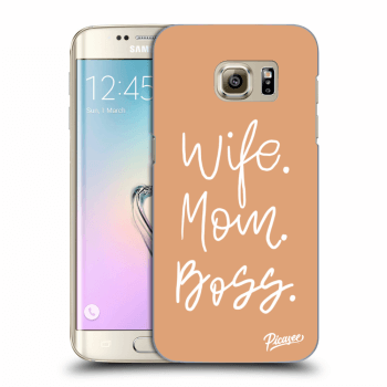 Picasee silikonový průhledný obal pro Samsung Galaxy S7 Edge G935F - Boss Mama