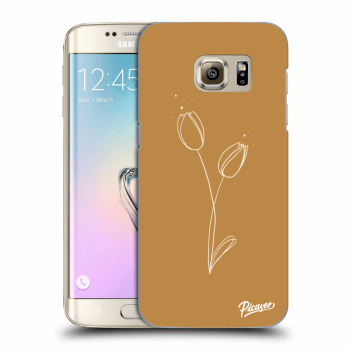 Picasee silikonový průhledný obal pro Samsung Galaxy S7 Edge G935F - Tulips