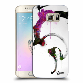 Picasee silikonový průhledný obal pro Samsung Galaxy S7 Edge G935F - Peony White