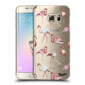 Picasee silikonový průhledný obal pro Samsung Galaxy S7 Edge G935F - Flamingos
