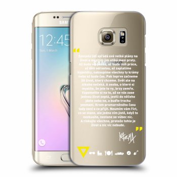 Picasee silikonový průhledný obal pro Samsung Galaxy S7 Edge G935F - Kazma - BUĎTE TROCHU YESMANI