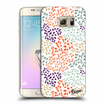 Picasee silikonový průhledný obal pro Samsung Galaxy S7 Edge G935F - Leaves 2