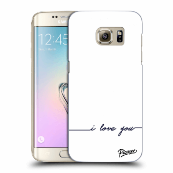 Picasee silikonový průhledný obal pro Samsung Galaxy S7 Edge G935F - I love you