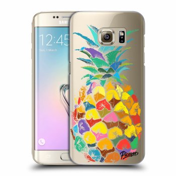 Picasee silikonový průhledný obal pro Samsung Galaxy S7 Edge G935F - Pineapple