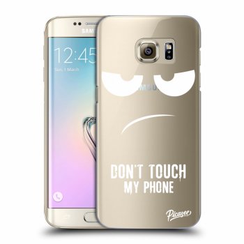 Picasee silikonový průhledný obal pro Samsung Galaxy S7 Edge G935F - Don't Touch My Phone