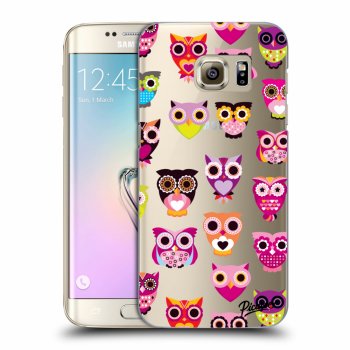 Picasee silikonový průhledný obal pro Samsung Galaxy S7 Edge G935F - Owls