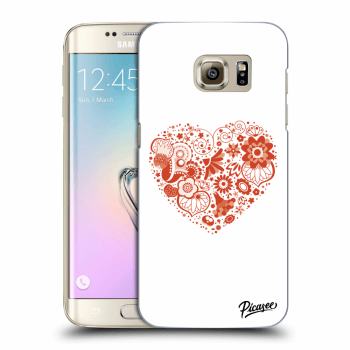 Picasee silikonový průhledný obal pro Samsung Galaxy S7 Edge G935F - Big heart