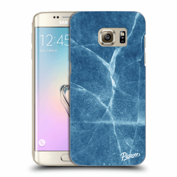 Picasee silikonový průhledný obal pro Samsung Galaxy S7 Edge G935F - Blue marble