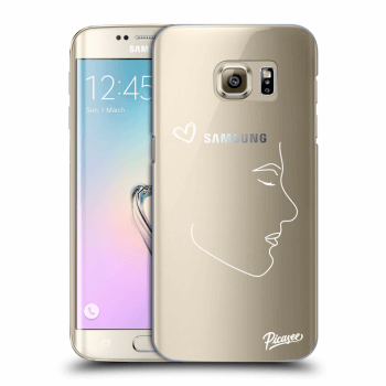 Picasee silikonový průhledný obal pro Samsung Galaxy S7 Edge G935F - Couple boy White