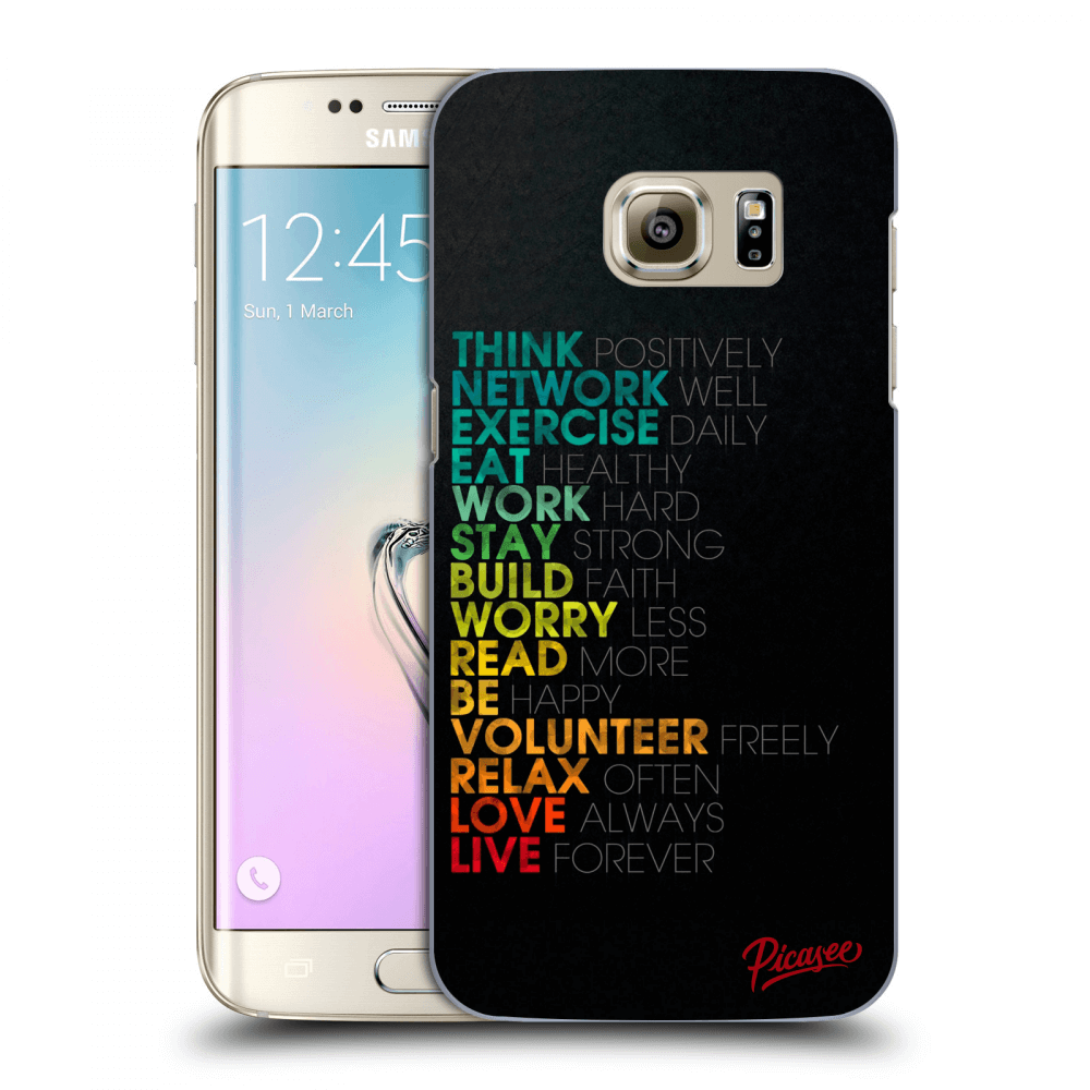 Picasee silikonový průhledný obal pro Samsung Galaxy S7 Edge G935F - Motto life