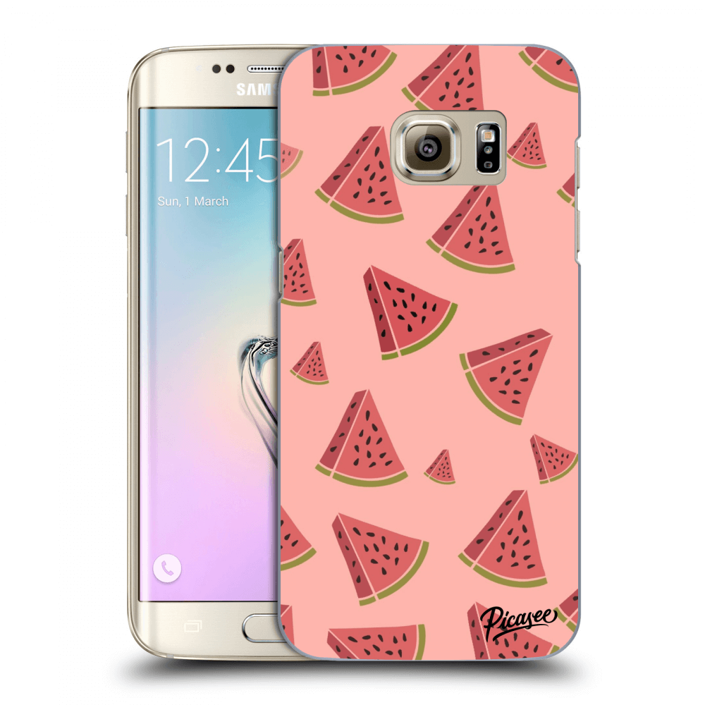 Picasee silikonový průhledný obal pro Samsung Galaxy S7 Edge G935F - Watermelon