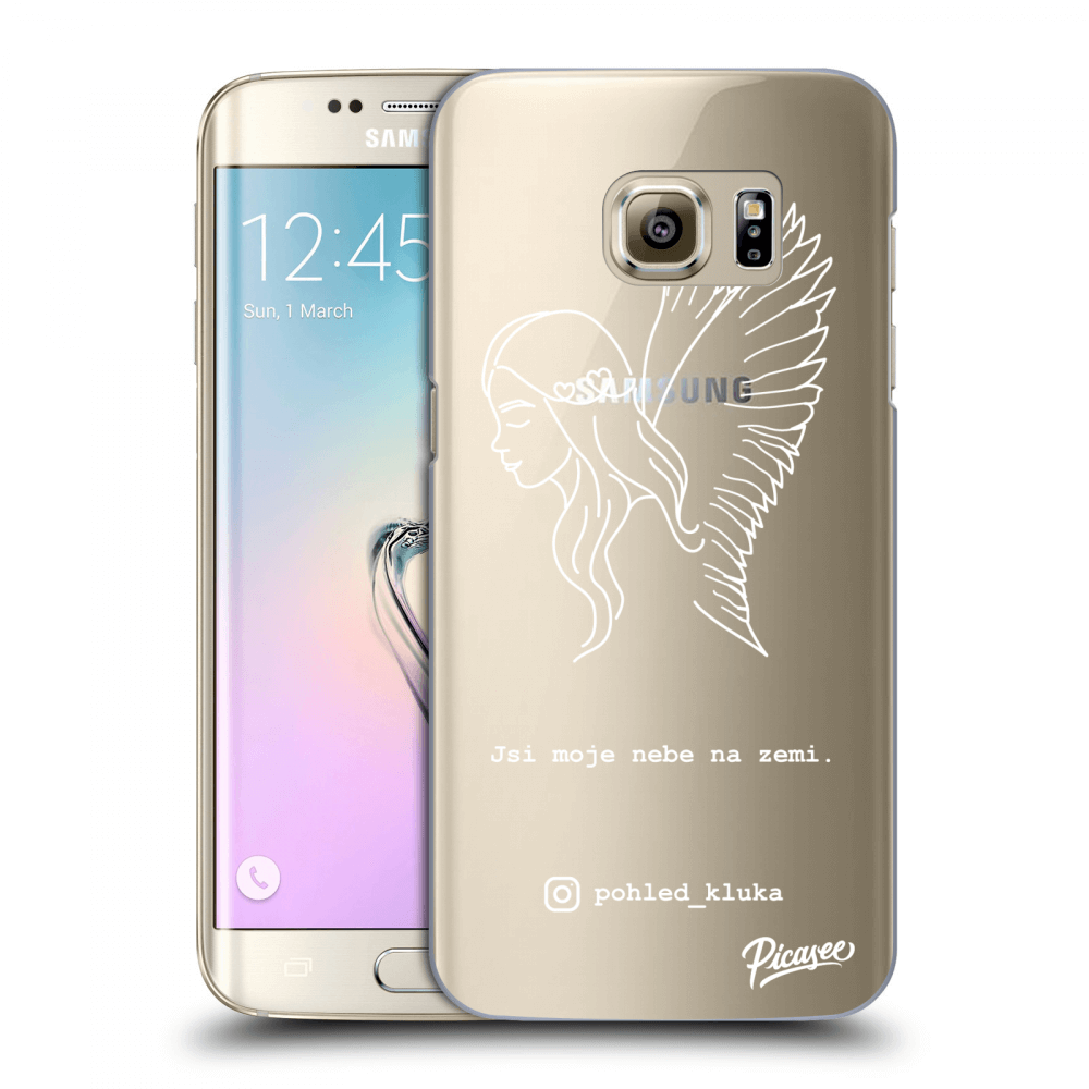 Picasee silikonový průhledný obal pro Samsung Galaxy S7 Edge G935F - Heaven White