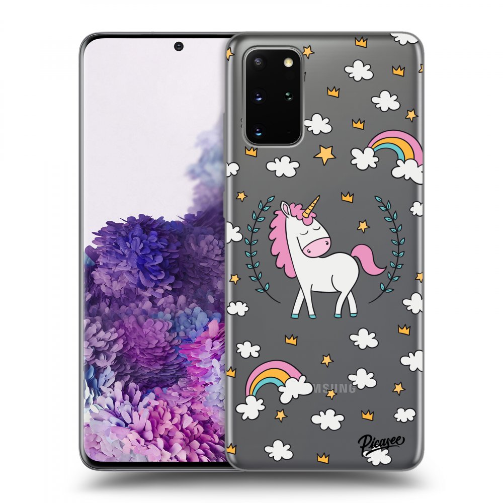 Picasee silikonový průhledný obal pro Samsung Galaxy S20+ G985F - Unicorn star heaven