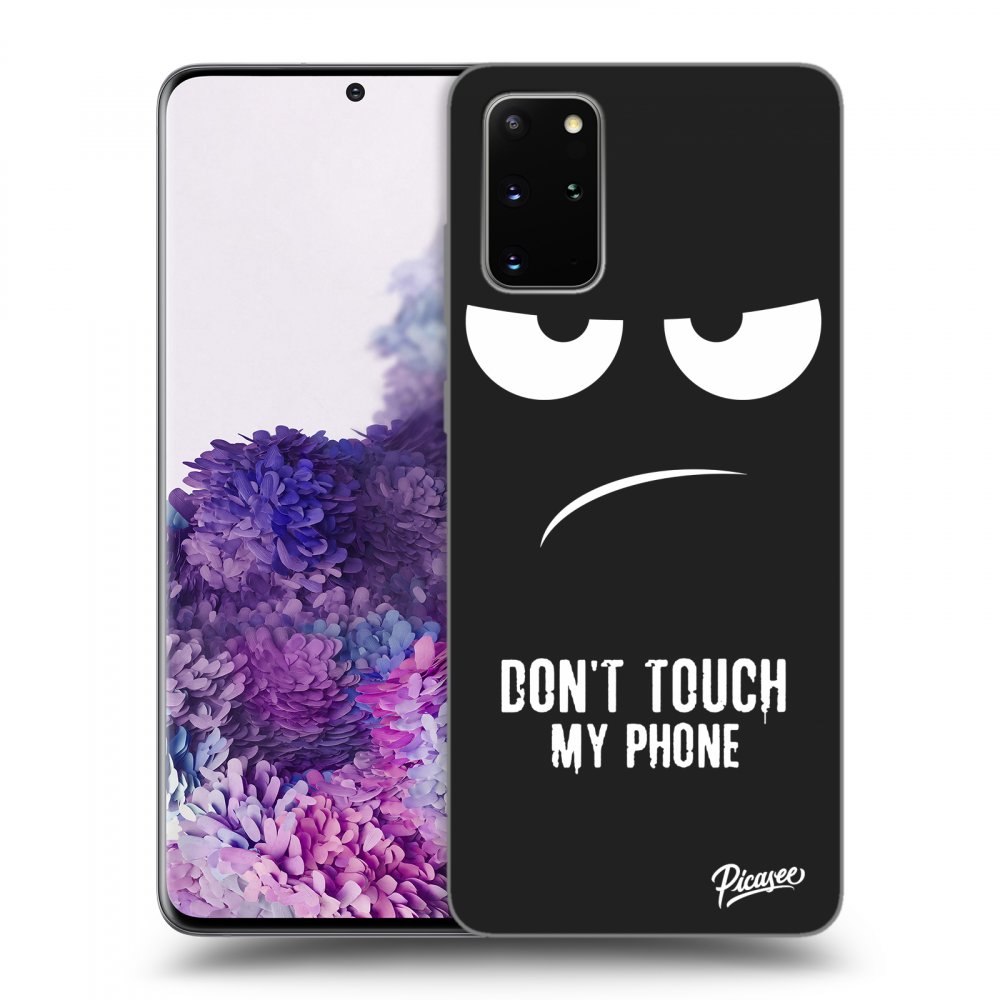 Picasee silikonový černý obal pro Samsung Galaxy S20+ G985F - Don't Touch My Phone