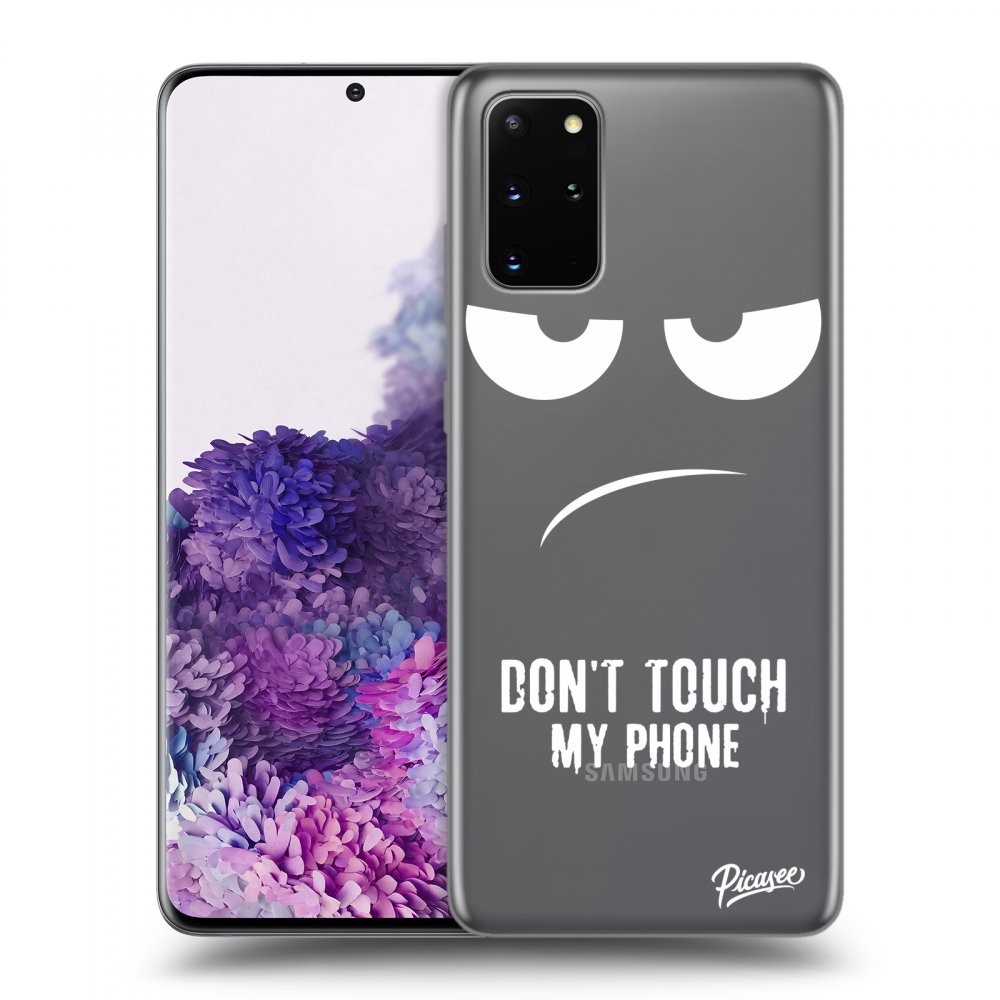 Picasee silikonový průhledný obal pro Samsung Galaxy S20+ G985F - Don't Touch My Phone