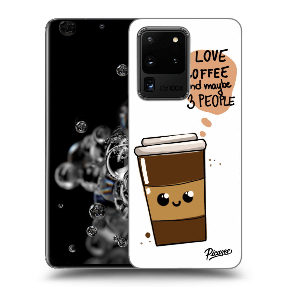 Silikonový černý Obal Pro Samsung Galaxy S20 Ultra 5G G988F - Cute Coffee