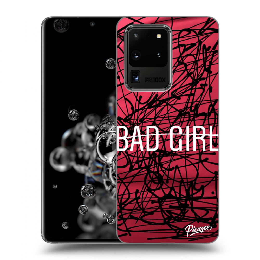 Picasee silikonový černý obal pro Samsung Galaxy S20 Ultra 5G G988F - Bad girl