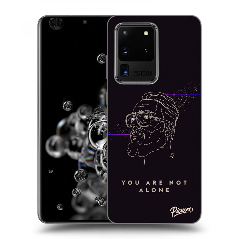 Picasee silikonový černý obal pro Samsung Galaxy S20 Ultra 5G G988F - You are not alone