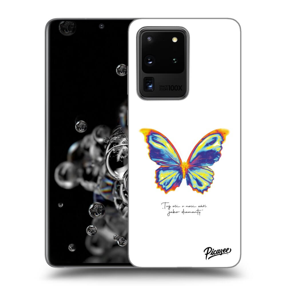Picasee silikonový černý obal pro Samsung Galaxy S20 Ultra 5G G988F - Diamanty White