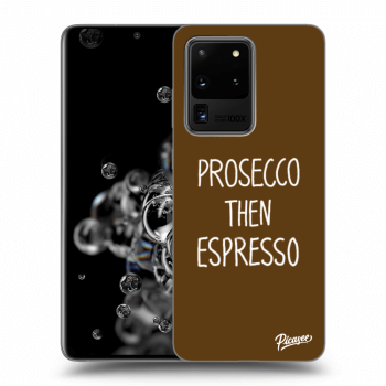 Picasee silikonový černý obal pro Samsung Galaxy S20 Ultra 5G G988F - Prosecco then espresso