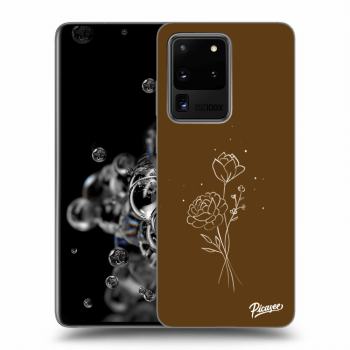 Obal pro Samsung Galaxy S20 Ultra 5G G988F - Brown flowers